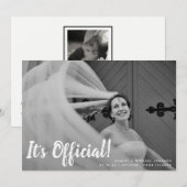 Es ist Offiziell 2 Foto Hochzeit Ankündigung (Vorne/Hinten)