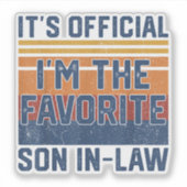 Es ist Offiziell, dass ich der Lieblingsjunge im J Aufkleber (Vorderseite)