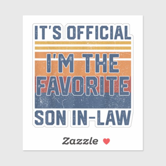 Es ist Offiziell, dass ich der Lieblingsjunge im J Aufkleber (Blatt)