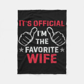 Es ist Offiziell, dass ich die Lieblings-Ehefrau V Fleecedecke (Vorderseite)