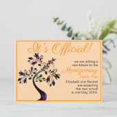 Es ist Offiziell, dass wir ein blühendes Baumbaby  Ankündigung (Stehend Vorderseite)