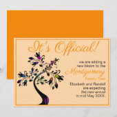 Es ist Offiziell, dass wir ein blühendes Baumbaby  Ankündigung (Vorne/Hinten)