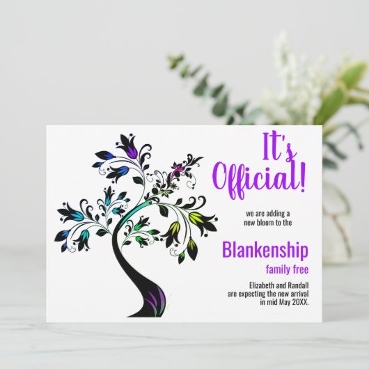 Es ist Offiziell, dass wir Lila von "Flower Tree"  Ankündigung (Stehend Vorderseite)