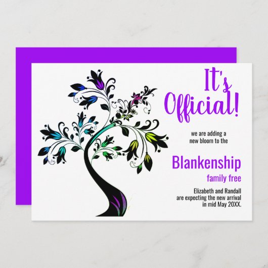 Es ist Offiziell, dass wir Lila von "Flower Tree"  Ankündigung (Vorne/Hinten)