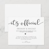 Es ist Offizielle Elopement Wedding Ankündigung Po (Vorne/Hinten)