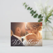 Es ist Offizielles Elopement-Foto Ankündigungspostkarte (Stehend Vorderseite)