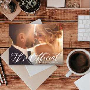 Es ist Offizielles Elopement-Foto Ankündigungspostkarte