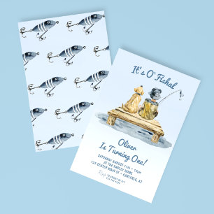 Es ist O'fish Angeljunge 1. Geburtstag Einladung