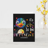 Es ist OK, anders zu sein - Autismus Bewusstsein P Karte (Gelbe Blume)