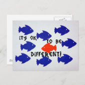 Es ist ok, anders zu sein! postkarte (Vorne/Hinten)