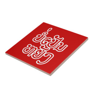 Es ist OK ♦ Bor Pen Yang in Laos / Laotisches Skri Fliese