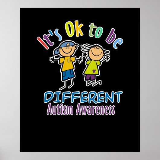 Es ist OK, ein anderer Autismus-Aufklärungsmonat z Poster (Vorne)
