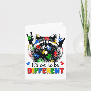 Es ist OK, ein anderer Autismus-Raccoon-Autismus A Karte
