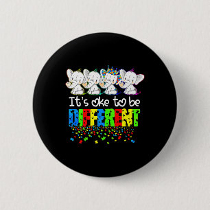 Es ist OK, ein anderes Niedliches Elefantenautismu Button