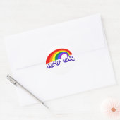 "Es ist ok" mit Regenbogen Runder Aufkleber (Umschlag)