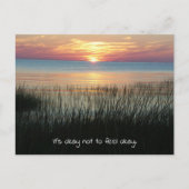 Es ist OK, nicht Ok zu sein, Ermutigung und Unters Postkarte (Vorderseite)