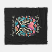 Es ist OK, nicht zu funktionieren - Skeletthandsch Fleecedecke (Vorderseite (Horizontal))