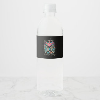 Es ist OK, nicht zu funktionieren - Skeletthandsch Wasserflaschenetikett
