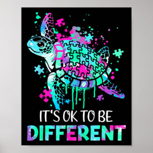 Es ist OK, um ein anderes Autismus Bewusstsein Puz Poster