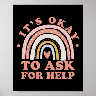 Es ist ok, um Hilfe Fragen - psychische Gesundheit Poster