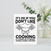 Es ist ok, wenn du nicht gerne kochst, ist es irge postkarte (Stehend Vorderseite)
