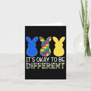 Es ist ok, zu Ostern anders Autismus Bewusstsein z Karte