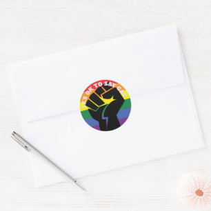 Es ist OK, zu sagen, Gay Trans Gay Rechte und Glei Runder Aufkleber