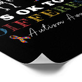 Es ist okay, anders zu sein Autism Awareness Dabbi Poster (Ecke)