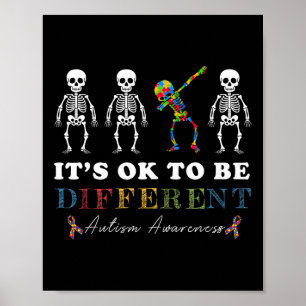 Es ist okay, anders zu sein Autism Awareness Dabbi Poster