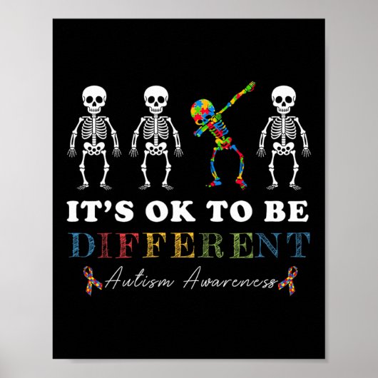 Es ist okay, anders zu sein Autism Awareness Dabbi Poster (Vorne)