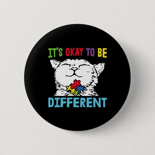 Es ist okay, anders zu sein Autismus-Bewusstsein K Button (Vorderseite)