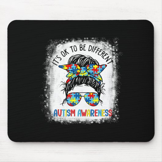 Es ist okay, anders zu sein Autismus-Bewusstsein U Mousepad (Vorne)