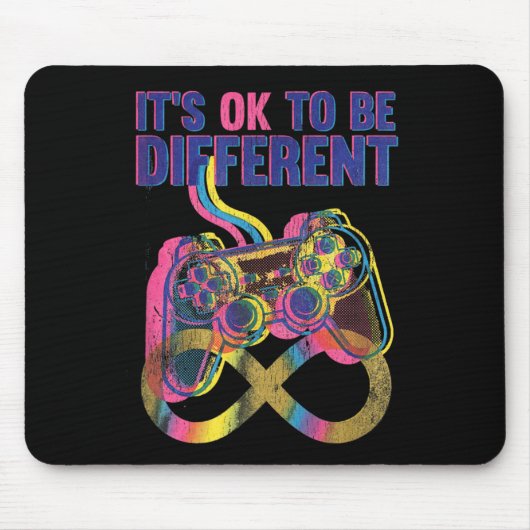 Es ist okay, anders zu sein Autismus Gaming Bewuss Mousepad (Vorne)