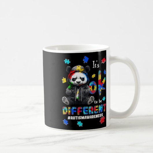 Es ist okay, anders zu sein Autismus-Panda Kaffeetasse (Rechts)