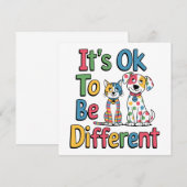 Es ist okay, anders zu sein einladung (Vorne/Hinten)