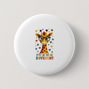 Es ist okay, anders zu sein Giraffe-Autismus-Bewus Button