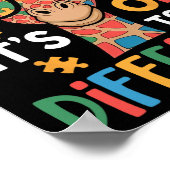 Es ist okay, anders zu sein Giraffe-Autismus-Bewus Poster (Ecke)
