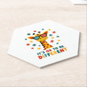 Es ist okay, anders zu sein Giraffe-Autismus-Bewus Untersetzer (angewinkelt)