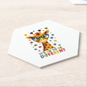 Es ist okay, anders zu sein Giraffe-Autismus-Bewus Untersetzer (angewinkelt)