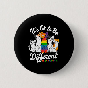 Es ist okay, anders zu sein, Katzenpuzzle, süße Au Button