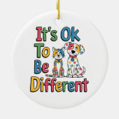 Es ist okay, anders zu sein keramik ornament (Hinten)