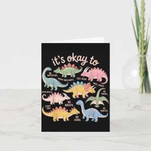 Es ist okay, anders zu sein, lustiger Dinosaurier  Karte