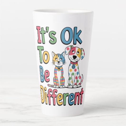 Es ist okay, anders zu sein milchtasse (Vorderseite)