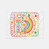 Es ist okay, anders zu sein Neurodiversität Autism Fleecedecke (Vorderseite (Horizontal))