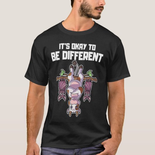 Es ist okay anders zu sein Sei Anders Cow Bat 3 T-Shirt (Vorderseite)
