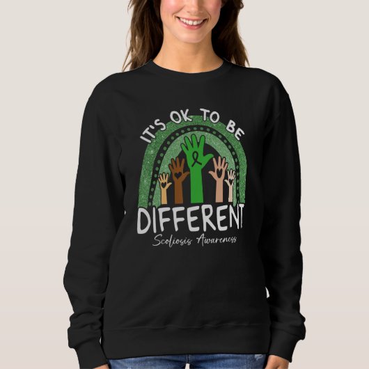 Es ist okay, anders zu sein Skoliose-Bewusstsein G Sweatshirt (Vorderseite)
