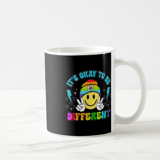 Es ist okay, anders zu sein Smiley-Gesicht-Puzzle Kaffeetasse (Rechts)