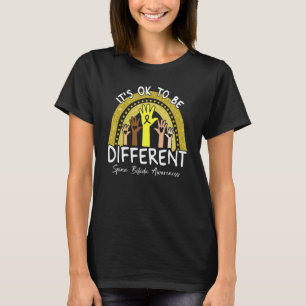 Es ist okay, anders zu sein Spina Bifida Bewusstse T-Shirt