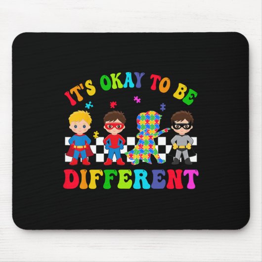 Es ist okay, anders zu sein Super Kids Held Autism Mousepad (Vorne)