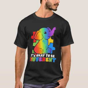 Es ist okay anders zu sein Tier-Autismus-Bewusstse T-Shirt